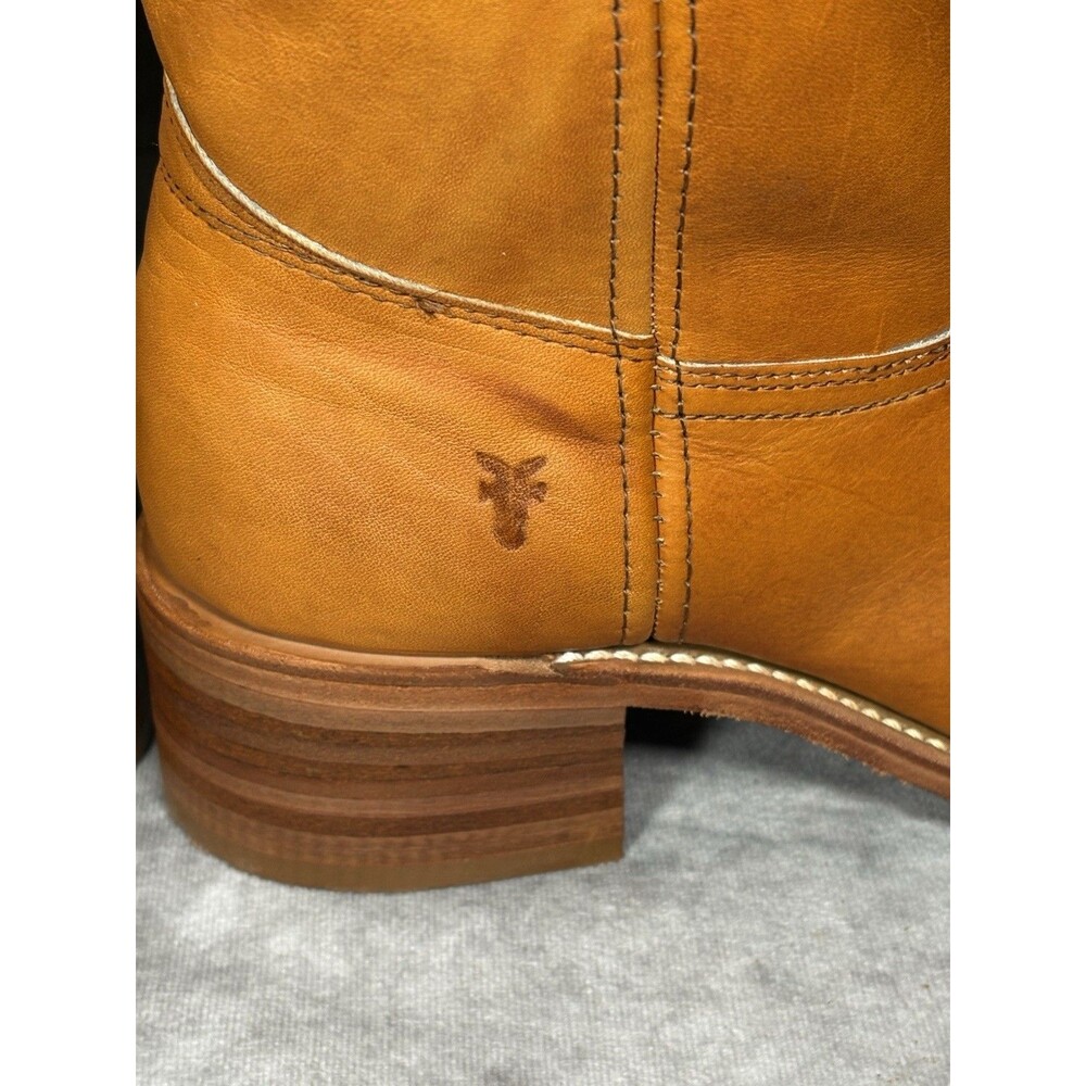 FRYE Boots Mens 9.5 Campus Boots Orange Sunrise Vintage 80s New With Tags - Picture 5 of 11